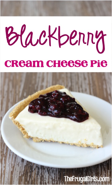 Blackberry Cream Cheese Pie Recipe at TheFrugalGirls.com