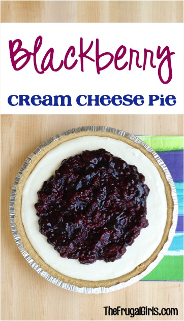 Blackberry Cream Cheese Pie Recipe - from TheFrugalGirls.com