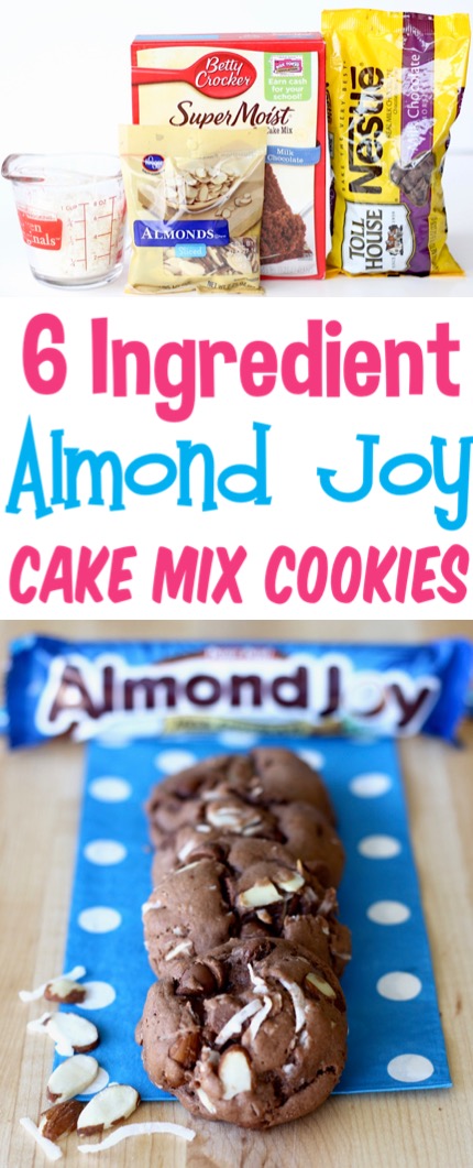 Chocolate Cake Mix Cookies Recipes Easy Almond Joy Coconut Almond Cake Mix Cookie Recipe