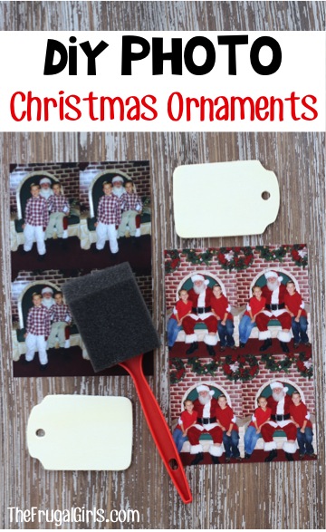 Homemade Photo Christmas Ornaments from TheFrugalGirls.com