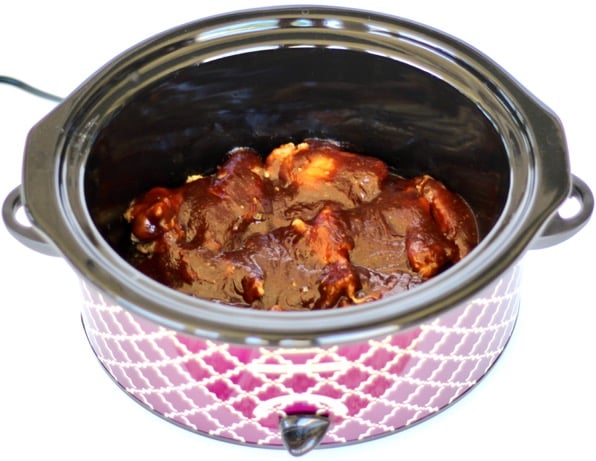 Barbecue ranch chicken wings in crock pot.