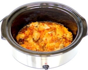 Chicken with Sweet Chili Sauce in a slow cooker.