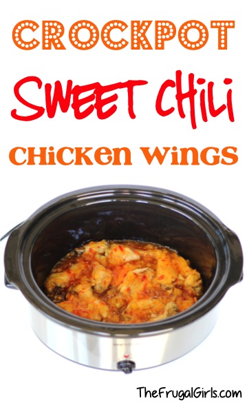 Crockpot Sweet Chili Chicken Wings Recipe - at TheFrugalGirls.com