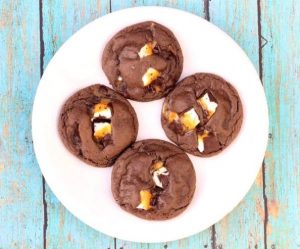 Dark Chocolate Caramel Cookies Recipe at TheFrugalGirls.com