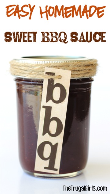Easy Homemade Sweet Barbecue Sauce Recipe from TheFrugalGirls.com