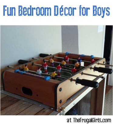 Fun Bedroom Decor for Boys - at TheFrugalGirls.com