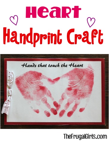 Heart Handprint Craft for Kids at TheFrugalGirls.com