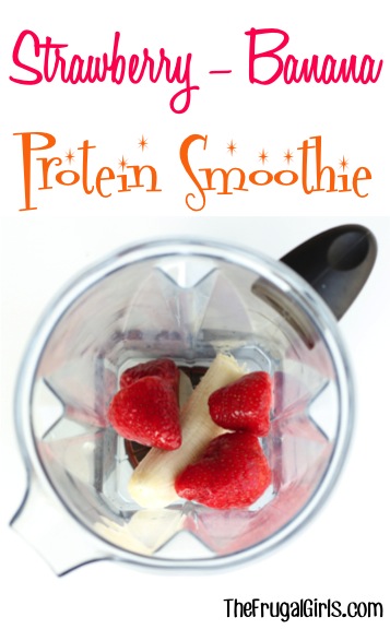 Strawberry Protein Smoothie Recipe from TheFrugalGirls.com