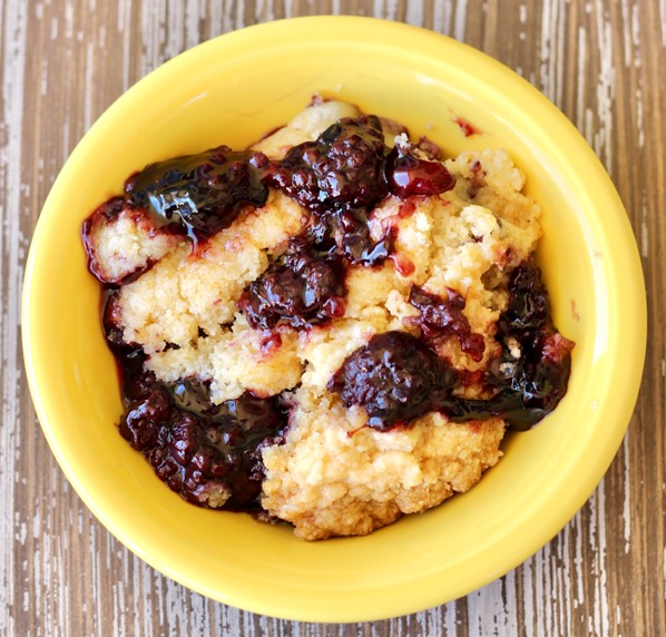 Blackberry Cobbler with Cake Mix