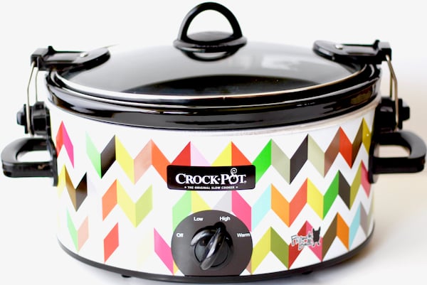Colorful chevron Crockpot.