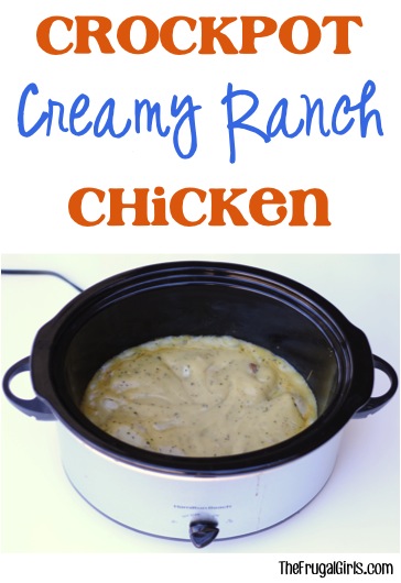 Crockpot Creamy Ranch Chicken Recipe - from TheFrugalGirls.com