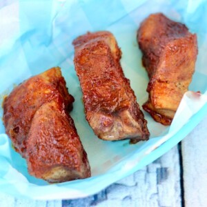 Country Style BBQ Pork Ribs in a basket.
