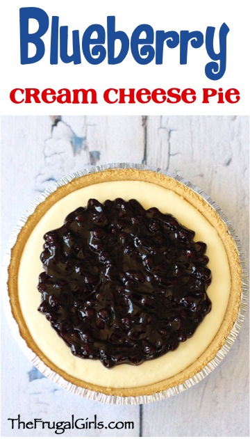 Blueberry Cream Cheese Pie Recipe from TheFrugalGirls.com