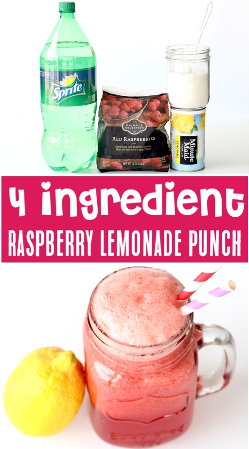 Lemonade Recipe for a Crowd - Easy Raspberry Lemonade Party Punch Drink
