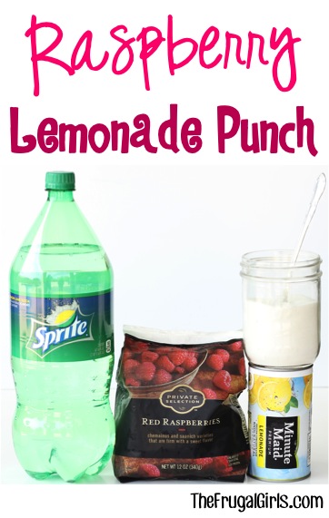 Raspberry Lemonade Punch Recipe at TheFrugalGirls.com
