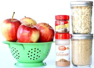 Ingredients including apples, allspice, and cinnamon.