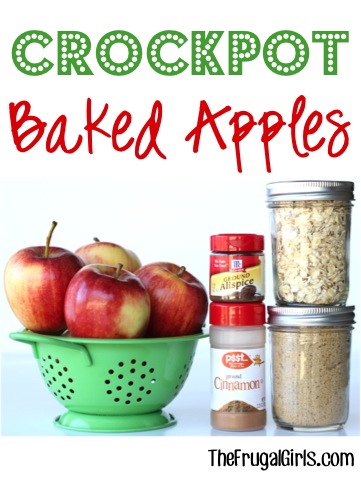 Crockpot Baked Apple Recipe from TheFrugalGirls.com