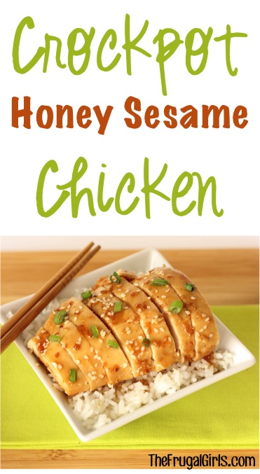 Crockpot Honey Sesame Chicken Recipe - from TheFrugalGirls.com