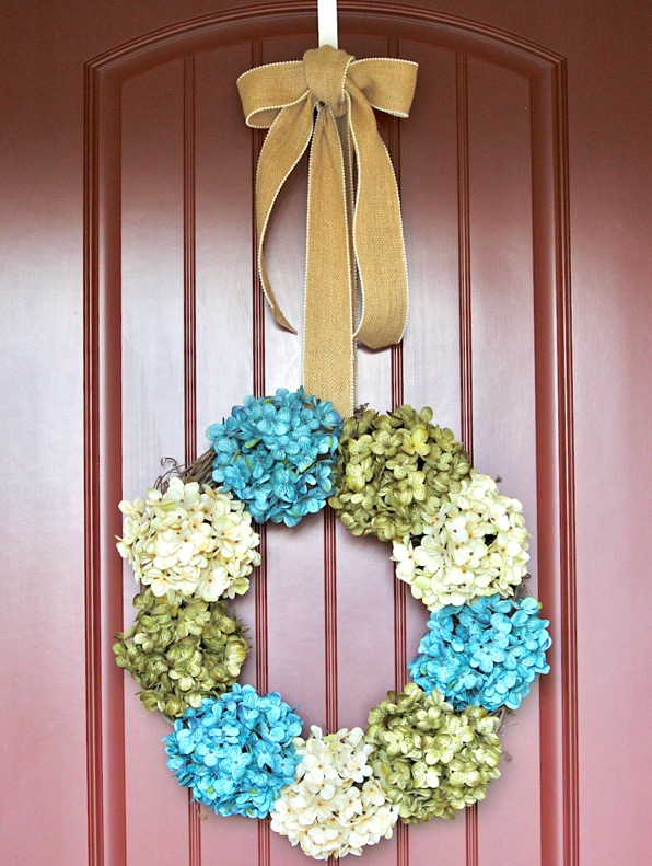 DIY Hydrangea Wreath for Front Door