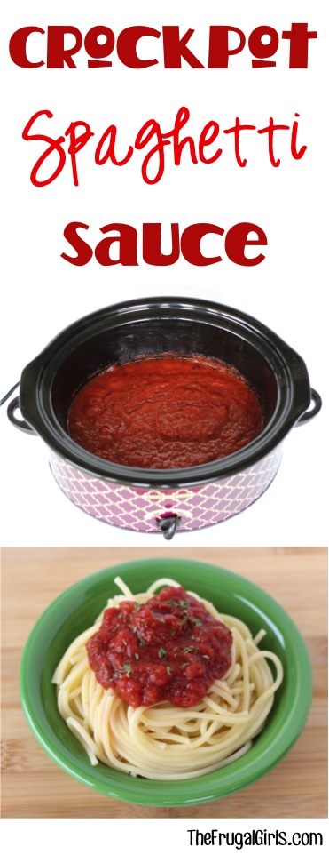 Easy Crock Pot Spaghetti Sauce Recipe from TheFrugalGirls.com