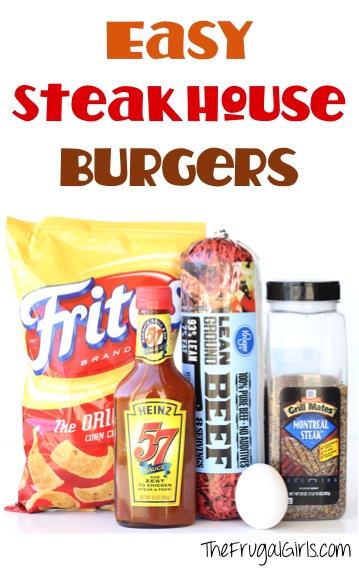 Easy Steakhouse Burger Recipe from TheFrugalGirls.com