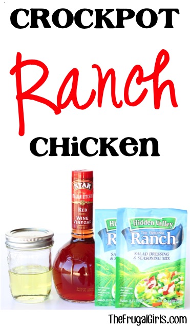 Crockpot Ranch Chicken Recipe - from TheFrugalGirls.com