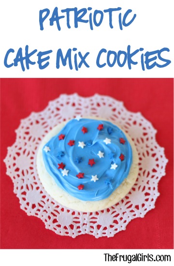Patriotic Cake Mix Cookie Recipe from TheFrugalGirls.com