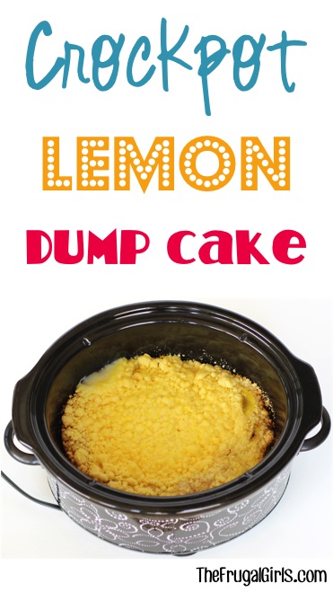 Easy Crockpot Lemon Dump Cake Recipe from TheFrugalGirls.com