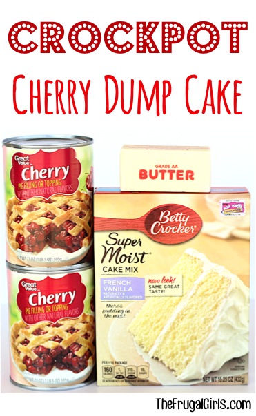 Crock Pot Cherry Dump Cake Recipe from TheFrugalGirls.com