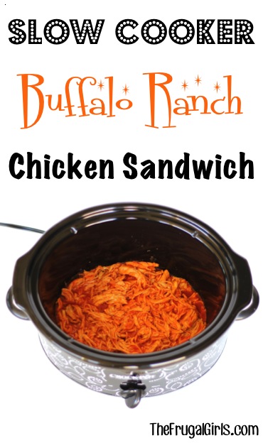 Slow Cooker Buffalo Chicken Recipe from TheFrugalGirls.com