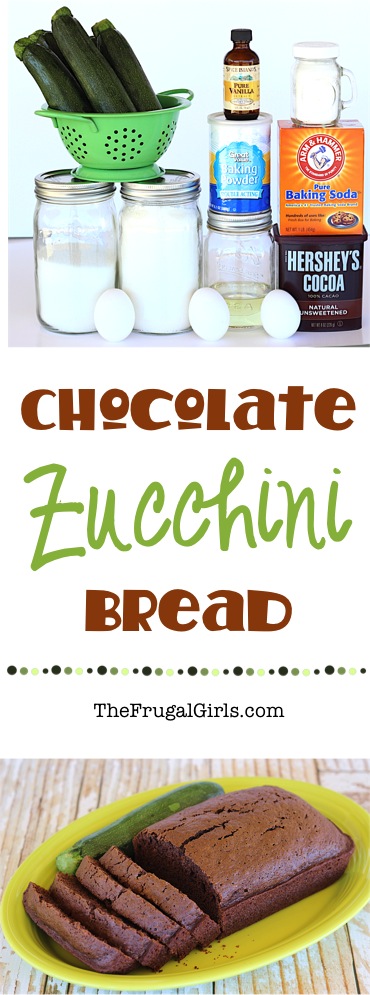 Chocolate Zucchini Bread Recipe from TheFrugalGirls.com