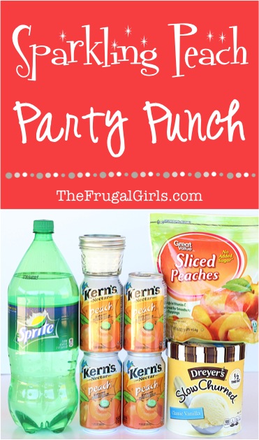 Peach Party Punch Recipe - from TheFrugalGirls.com