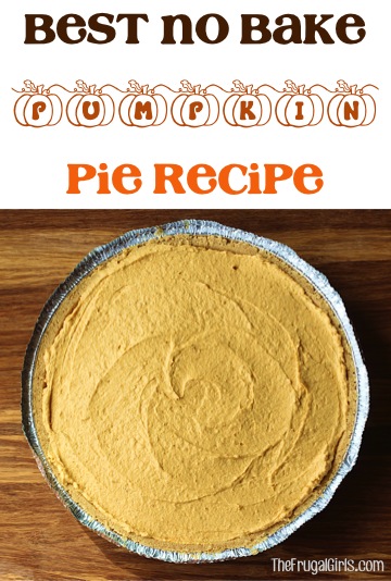 Best No Bake Pumpkin Pie Recipe at TheFrugalGirls.com