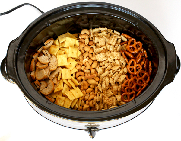 Crockpot Chex Mix - Mostly Homemade Mom