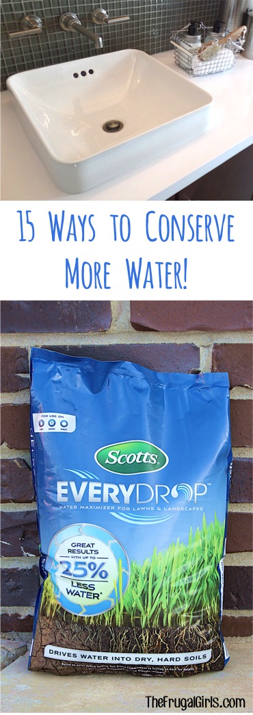 Ways to Conserve Water -- Tips at TheFrugalGirls.com