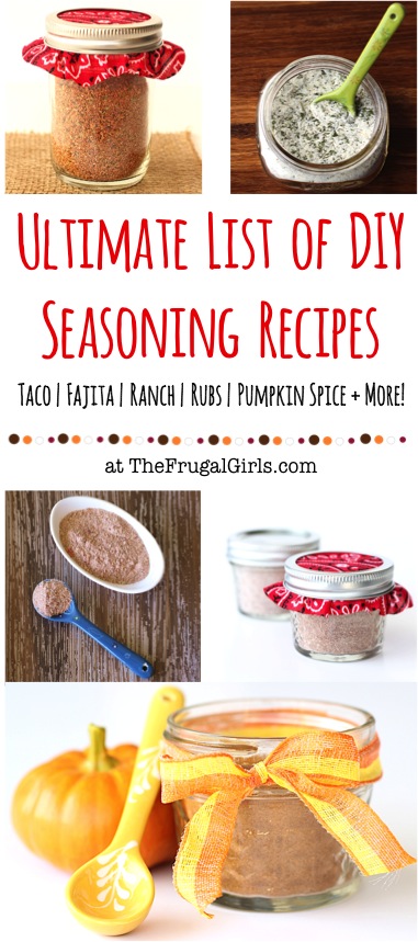 DIY Seasoning Recipes from TheFrugalGirls.com