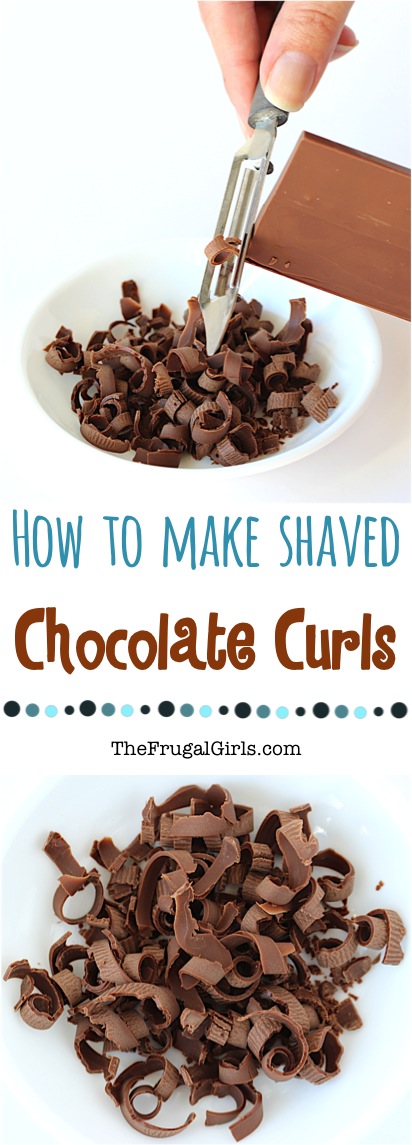 How to Make Shaved Chocolate Curls - from TheFrugalGirls.com