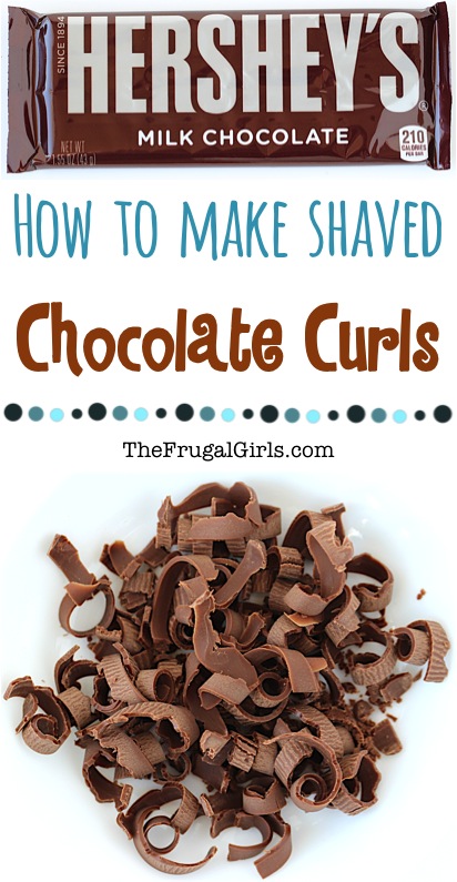 How to Shave Chocolate Make Curls at TheFrugalGirls.com