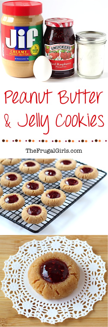 Peanut Butter and Jelly Cookie Recipe from TheFrugalGirls.com