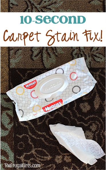 Easiest Way to Clean Carpet Stains at TheFrugalGirls.com