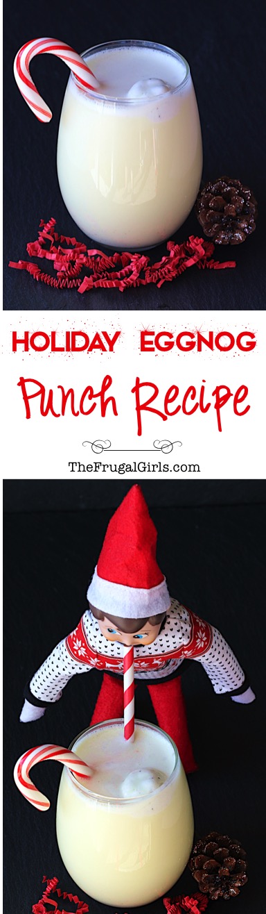 Holiday Eggnog Punch Recipe at TheFrugalGirls.com