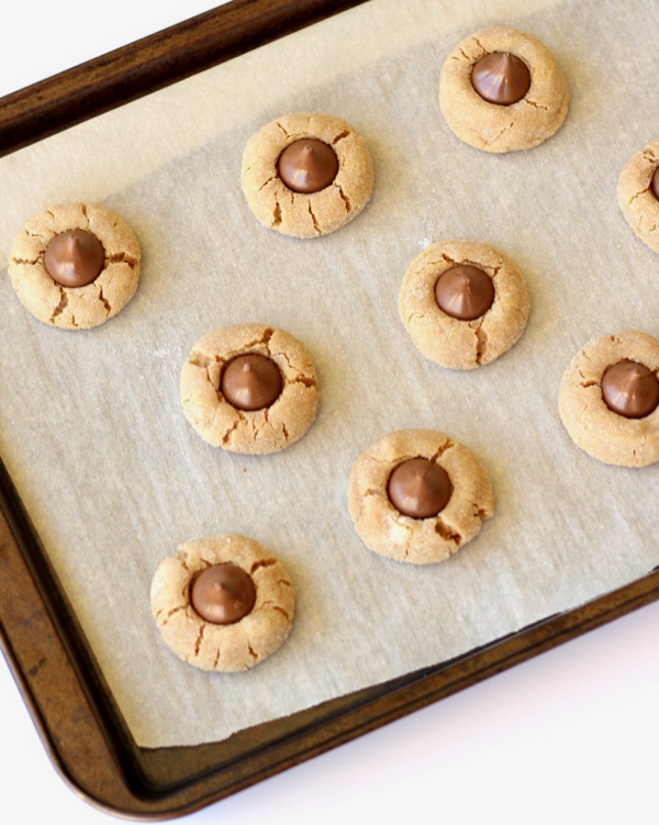 Peanut Butter Hershey Kiss Blossoms Cookie