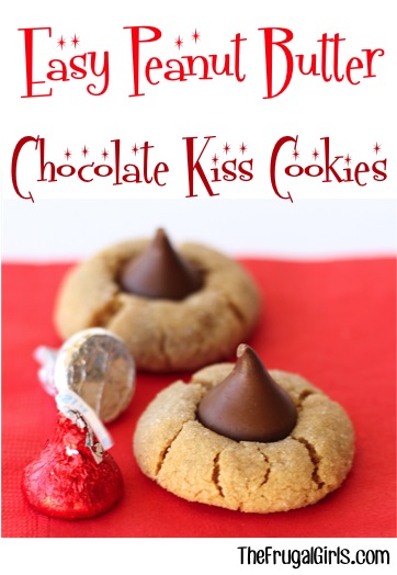 Peanut Butter Kiss Cookie Recipe from TheFrugalGirls.com