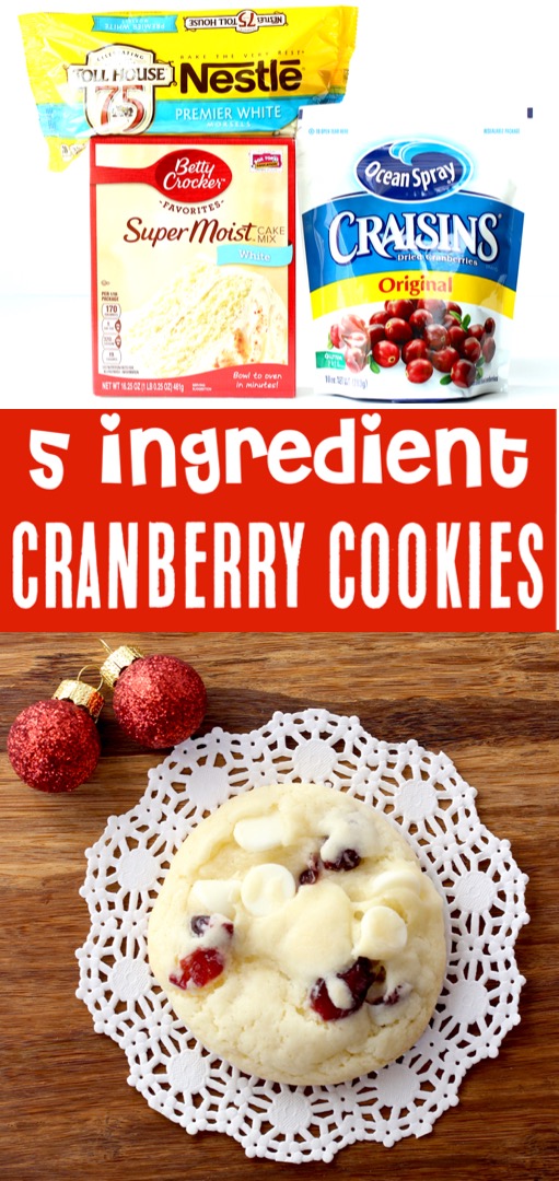 Christmas Cookies Recipes Easy Cranberry White Chocolate Cake Mix Cookie Recipe