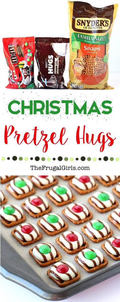 Christmas Pretzel Hugs Recipe at TheFrugalGirls.com