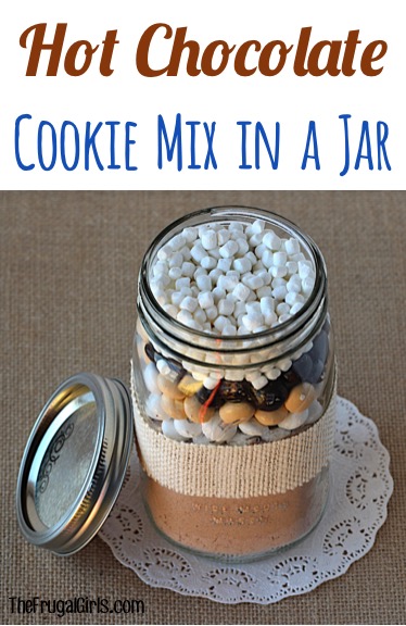 Hot Chocolate Cookie Mix in a Jar from TheFrugalGirls.com
