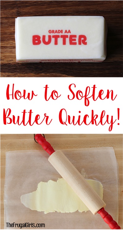 How to Soften Butter Fast - Tip from TheFrugalGirls.com