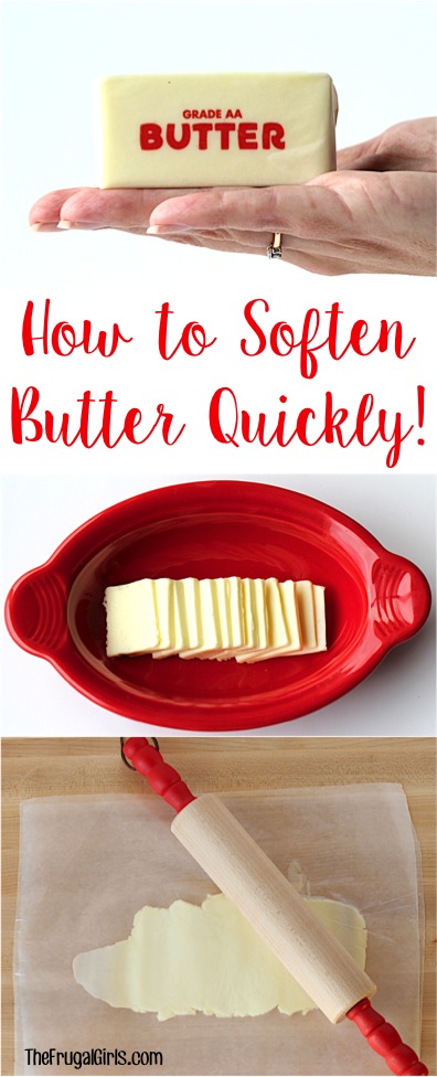 How to Soften Butter Quickly - Tip from TheFrugalGirls.com