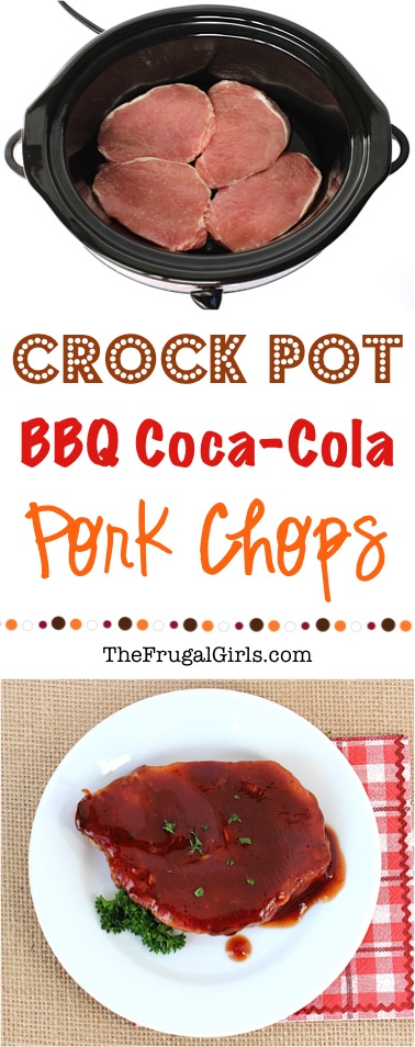 Crock Pot Barbecue Coke Pork Chops Recipe from TheFrugalGirls.com