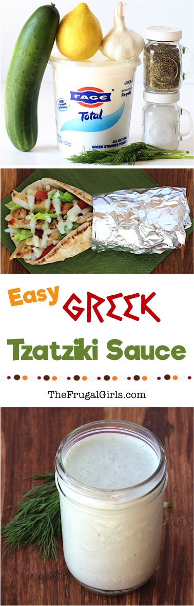 Greek Tzatziki Sauce Recipe from TheFrugalGirls.com